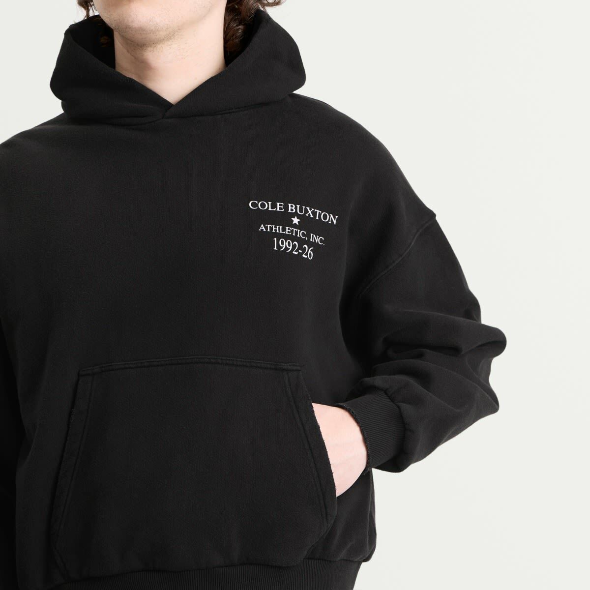 Cole Buxton Men's Athletic Inc Hoodie in Vintage Black