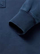 ALEX MILL - Half-Zip Fleece-Back Cotton-Jersey Sweatshirt - Blue