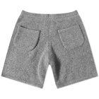 Cole Buxton Men's Intarsia Knit Shorts in Grey Marl