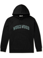 Wood Wood - Fred Logo-Print Organic Cotton-Jersey Hoodie - Black