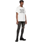 Amiri Grey Python Broken Jeans