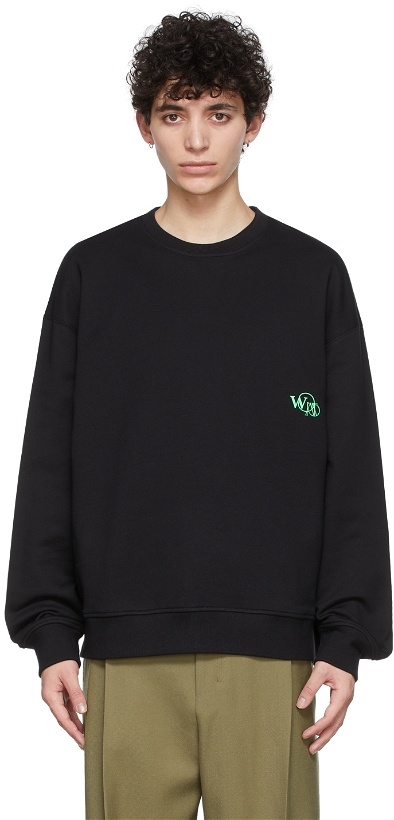 Photo: Wooyoungmi Black Glow-In-The-Dark Logo Sweatshirt