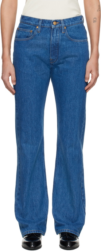 Photo: Jil Sander Blue Flared Denim Jeans