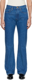 Jil Sander Blue Flared Denim Jeans