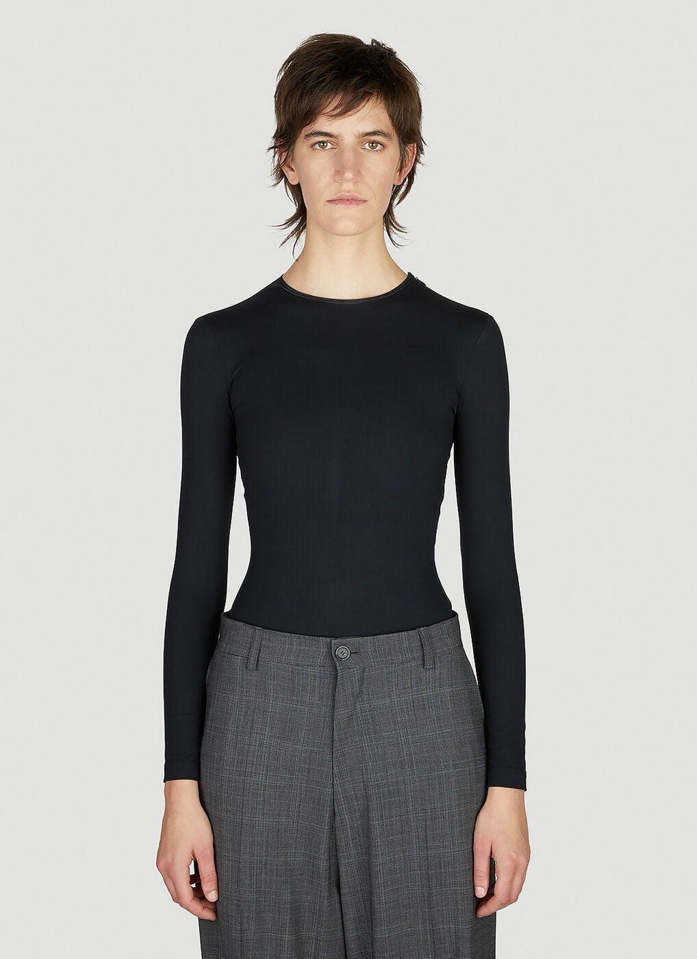 Balenciaga - Long Sleeve Bodysuit in Black