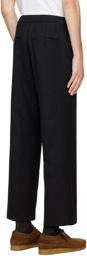 Solid Homme Black Pintuck String Trousers