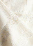 Rixo Ronan Lace-trimmed Mini Dress Cream