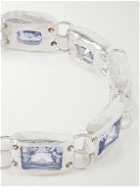 Bleue Burnham - The Rose Recycled Sterling Silver Laboratory-Grown Sapphire Bracelet - Silver