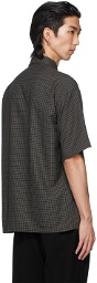 N.Hoolywood Black Check Short Sleeve Shirt
