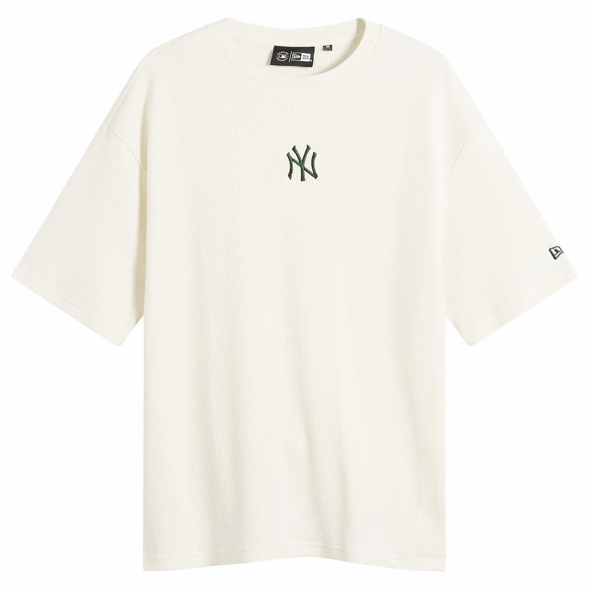 New Era Men's MLB New York Yankies Waffle T-Shirt in Off White