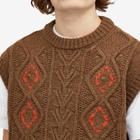 A Kind of Guise Men's Viscas Knit Vest in Cacao Tabasco