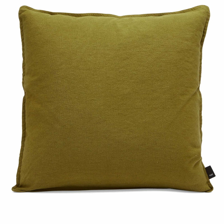 Photo: HAY Linen Cushion - 50x50cm in Olive 