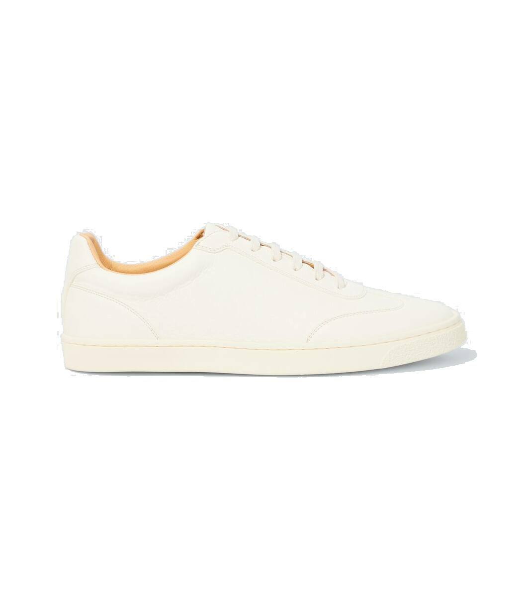 Brunello Cucinelli Cream White Leather Sneakers main image 0