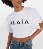 Alaïa Logo cropped cotton T-shirt