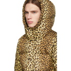 Wacko Maria Brown Down Leopard Hooded Jacket