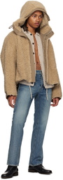 Solid Homme Beige Spread Collar Cardigan