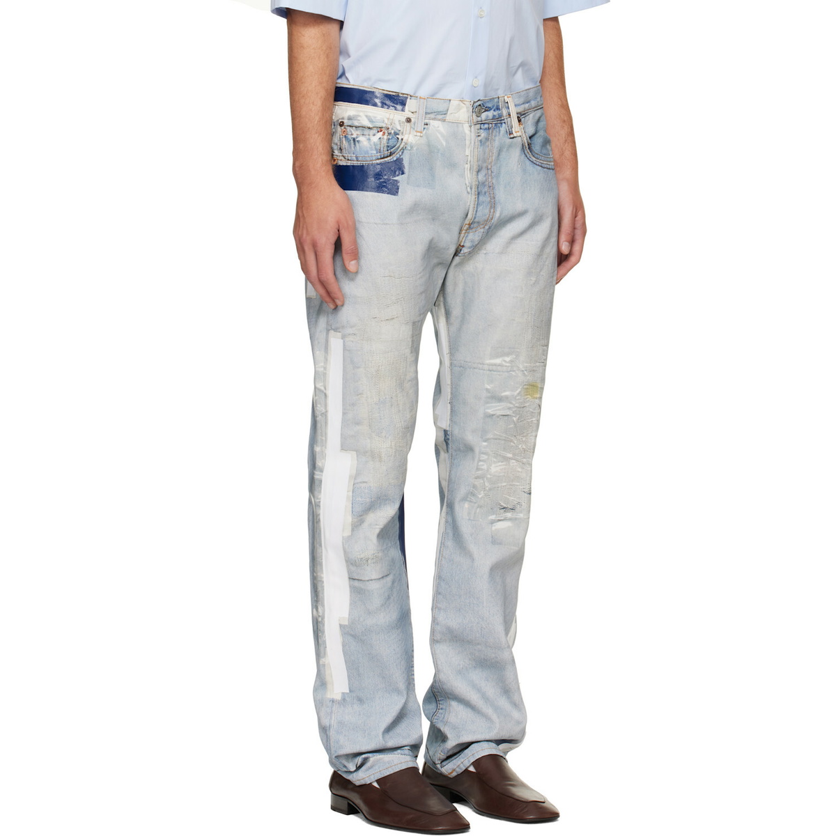 Acne Studios Blue Trompe-L'oeil Tape 1996M Jeans