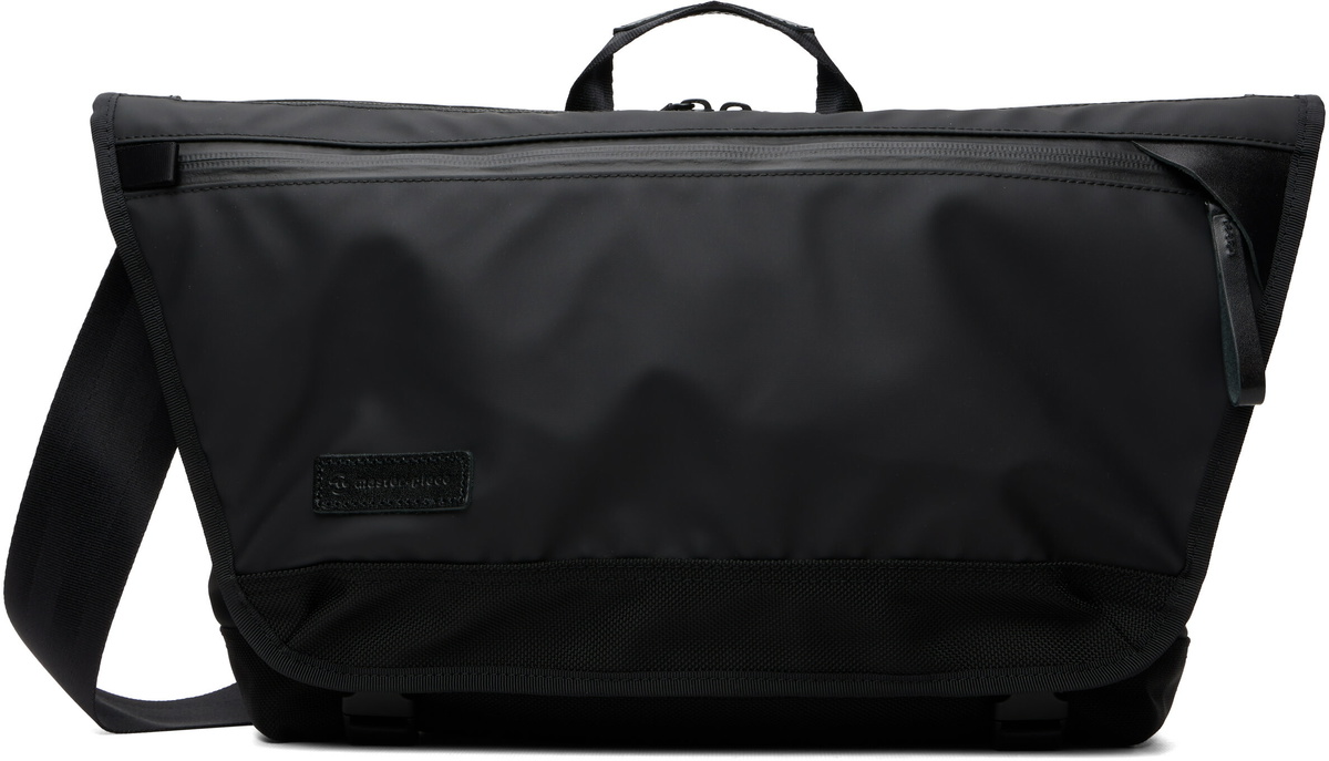 master-piece Black Slick Messenger Bag