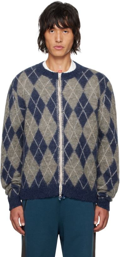 Photo: Gimaguas Gray & Navy Alice Zip Up Sweater