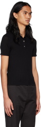 Dion Lee Black Wool Polo