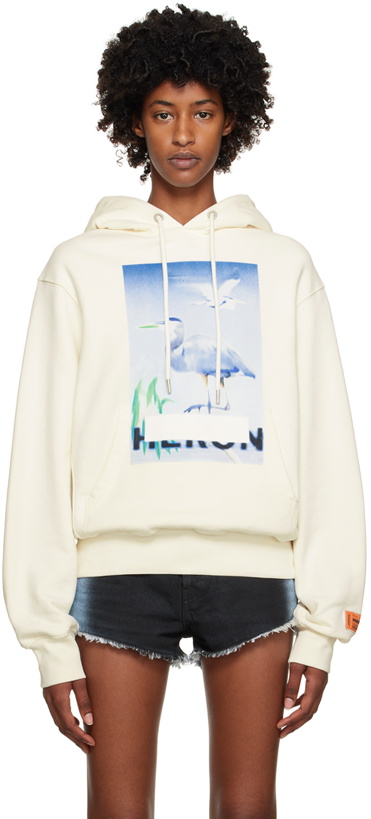 Photo: Heron Preston White Censored Heron Hoodie