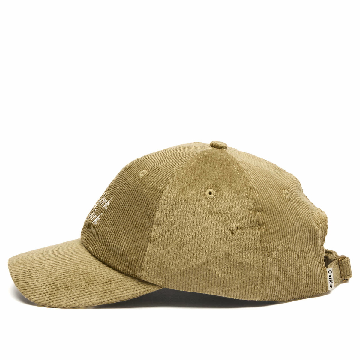 Corridor Men's Cord Script Cap in Olive 