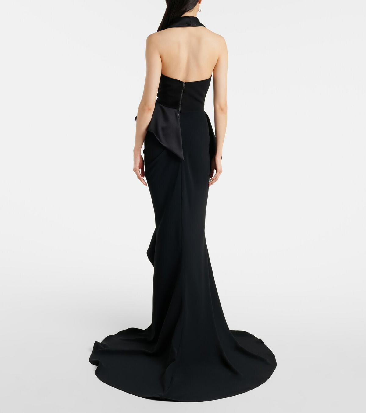 Maticevski Provocateur halterneck peplum satin gown
