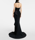 Maticevski Provocateur halterneck peplum satin gown