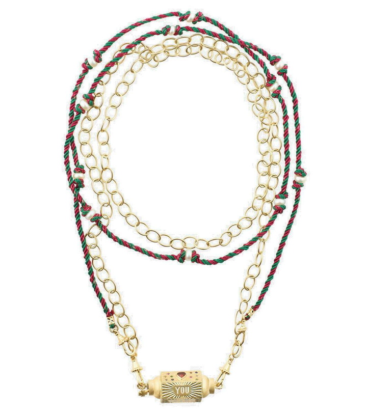 Photo: Marie Lichtenberg 14kt gold locket necklace with sapphires