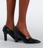 The Row Sylvia leather pumps