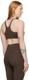 Sporty & Rich Brown Runner Script Sports Bra