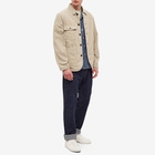 Universal Works Men's Patched Mill Bakers Jacket in Stone