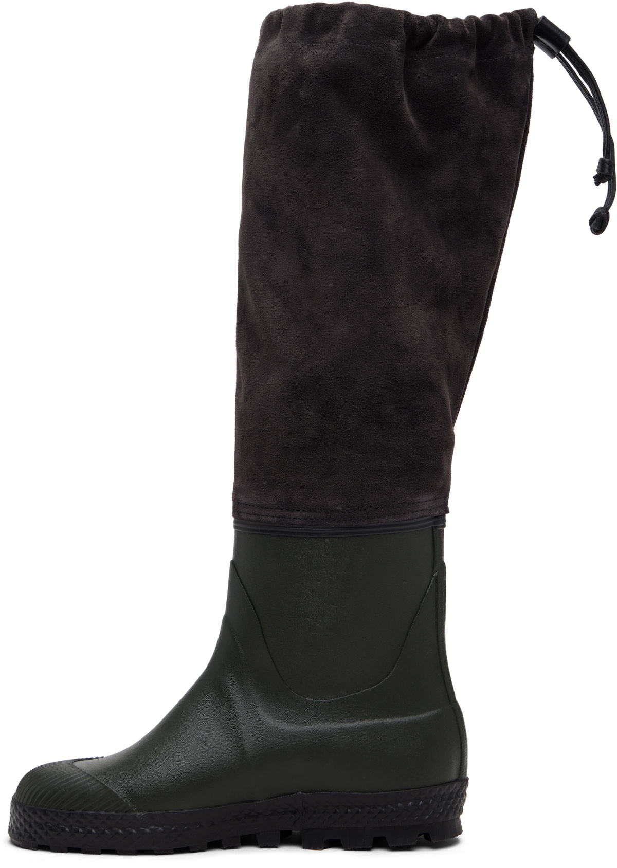 Rier Green & Brown Farmer Rain Tall Boots