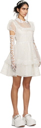 Anna Sui SSENSE Exclusive White Ruffled Minidress