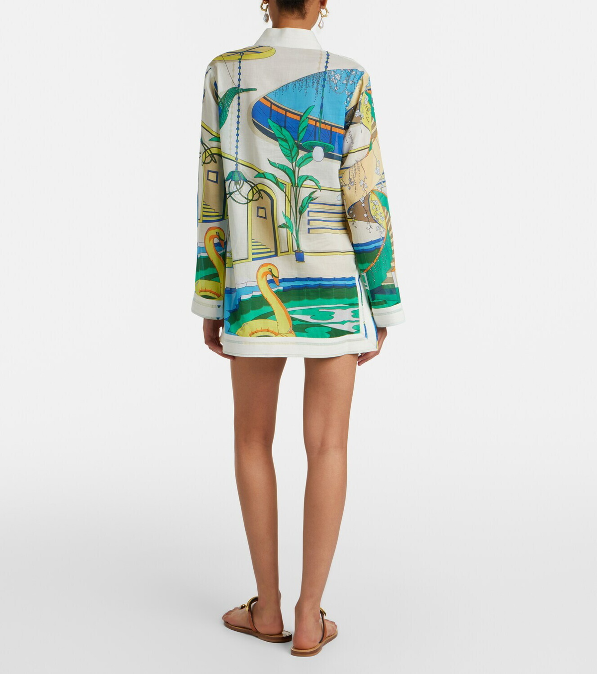 Tory Burch Printed cotton voile tunic