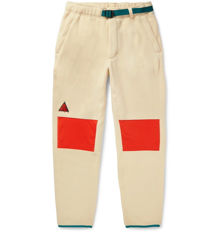 Photo: Nike - ACG Tapered Panelled Fleece Sweatpants - Men - Off-white