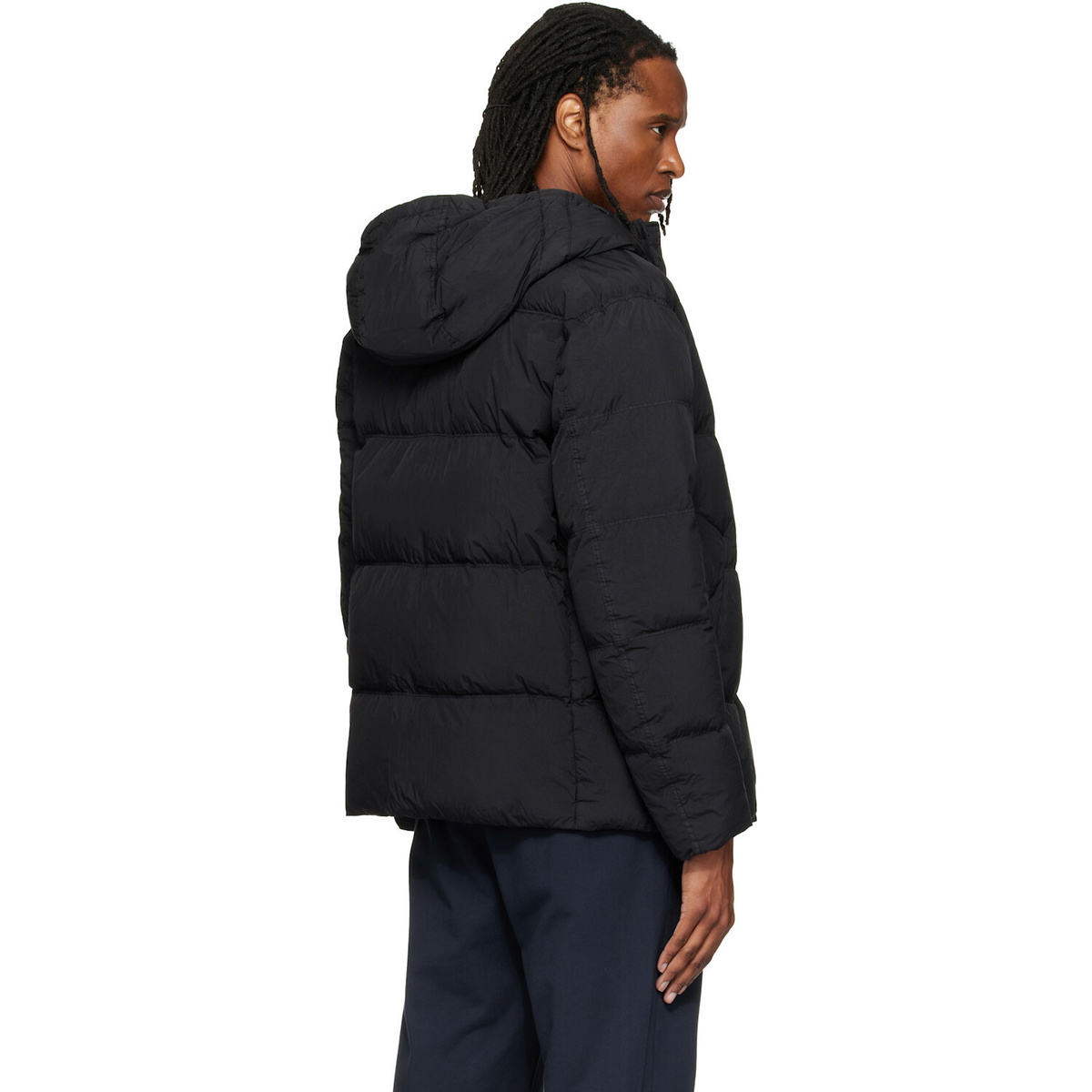 Stone Island Black 4100037 Crinkle Reps NY Down Jacket