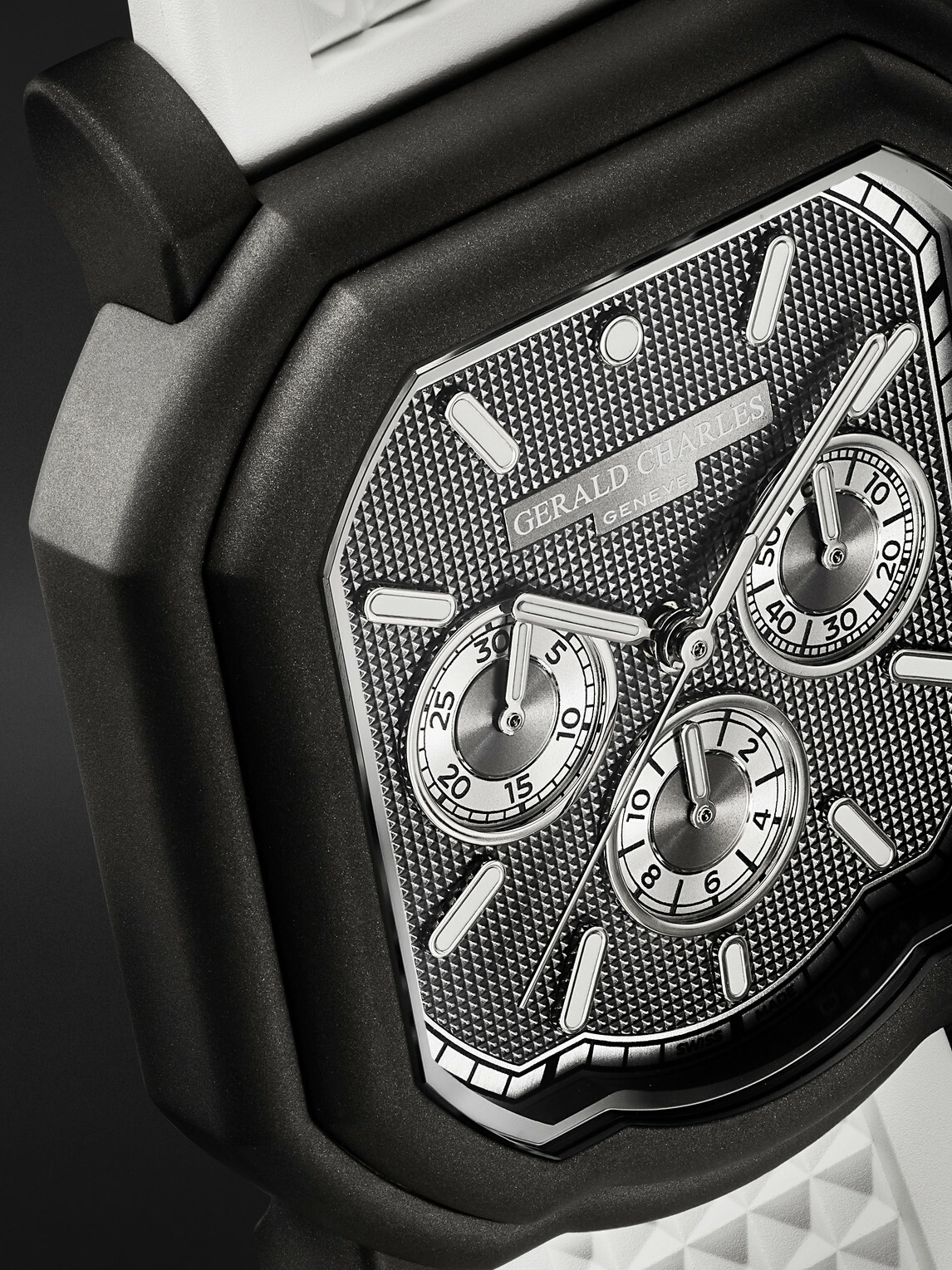 Gerald Charles - Maestro 3.0 Automatic Chronograph Darkblast® Titanium Watch, Ref. GC3.0-TNSB-06CP-RSPN