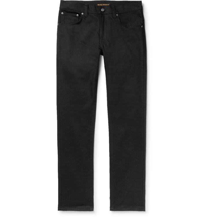 Photo: Nudie Jeans - Grim Tim Slim-Fit Organic Stretch-Denim Jeans - Black