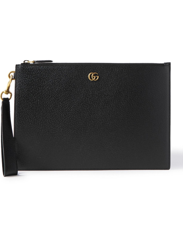 Photo: GUCCI - GG Marmont Full-Grain Leather Pouch