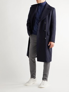 Hugo Boss - Double-Breasted Wool-Blend Twill Coat - Blue