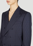 Horsebit Tailored Blazer in Dark Blue