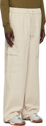 RAINS Beige Wide Cargo Rain Pants