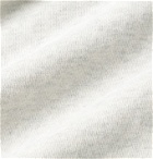Isabel Marant - Miley Logo-Flocked Mélange Fleece-Back Cotton-Blend Jersey Hoodie - Neutrals