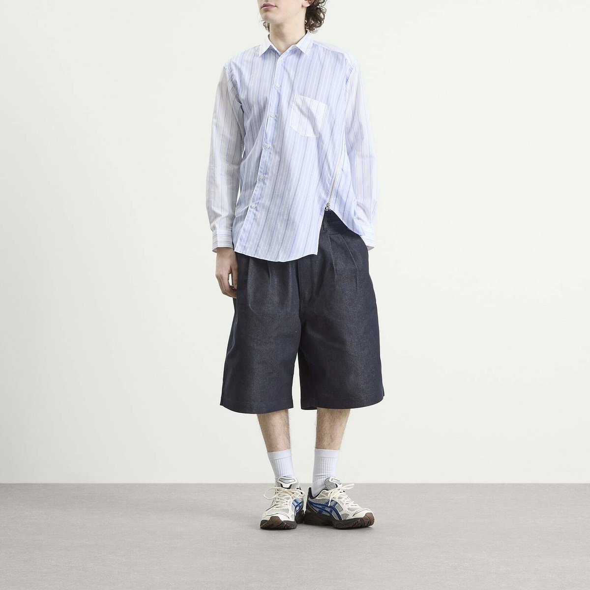 Comme des Garçons SHIRT Men's Striped Poplin Shirt in Stripe X Stripe