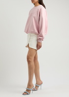 Alexander Wang Logo-embossed Knitted Jumper Pink