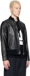 UNDERCOVER Black Leather Blouson Jacket