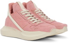 Rick Owens Pink Geo Geth Sneakers