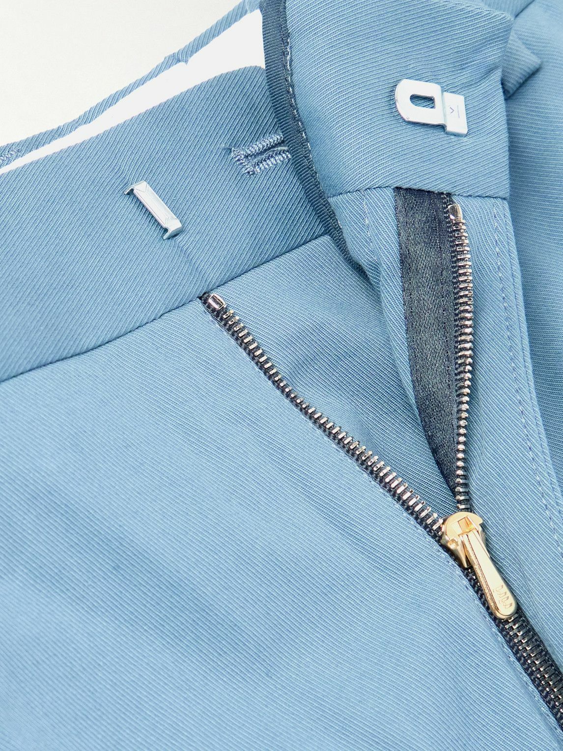 Paul Smith - Straight-Leg Cotton-Blend Twill Trousers - Blue