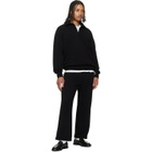 Les Tien Black French Terry Suit Trousers